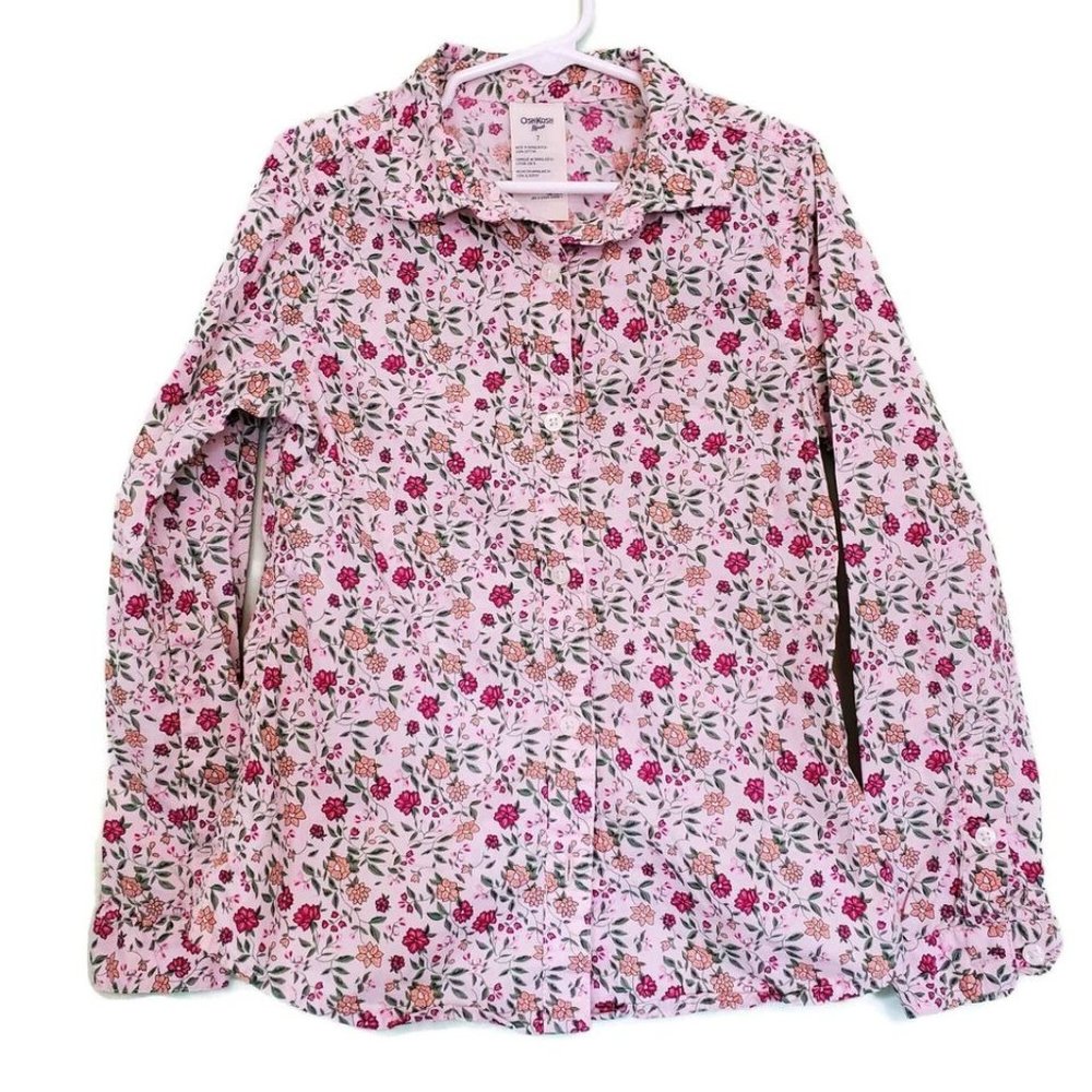 Girls 7  floral shirt